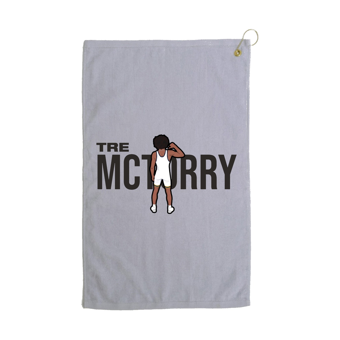 Golf Towel — Player Name in Grey