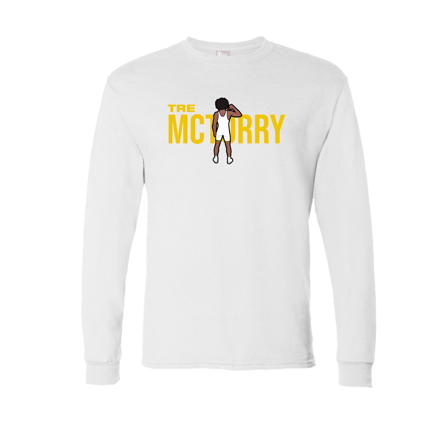 Long Sleeve Tee — Player Name in White