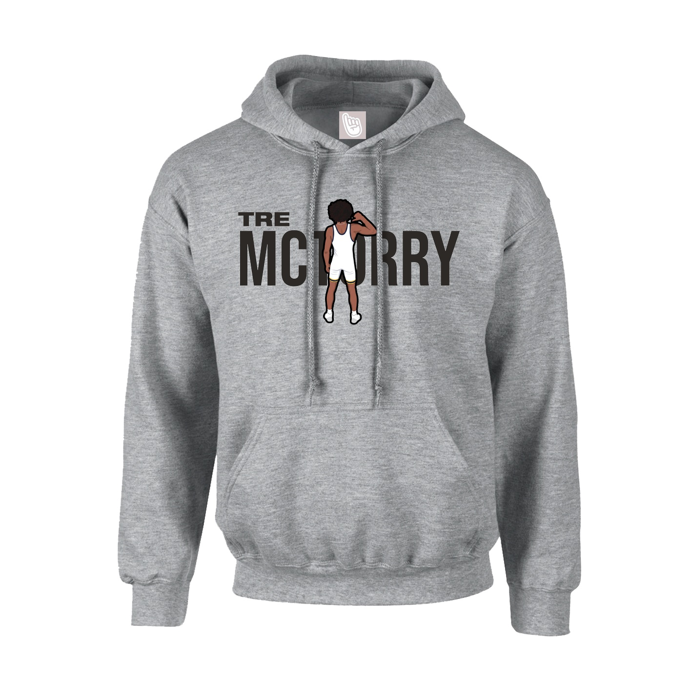 Hoodie — Player Name in Grey