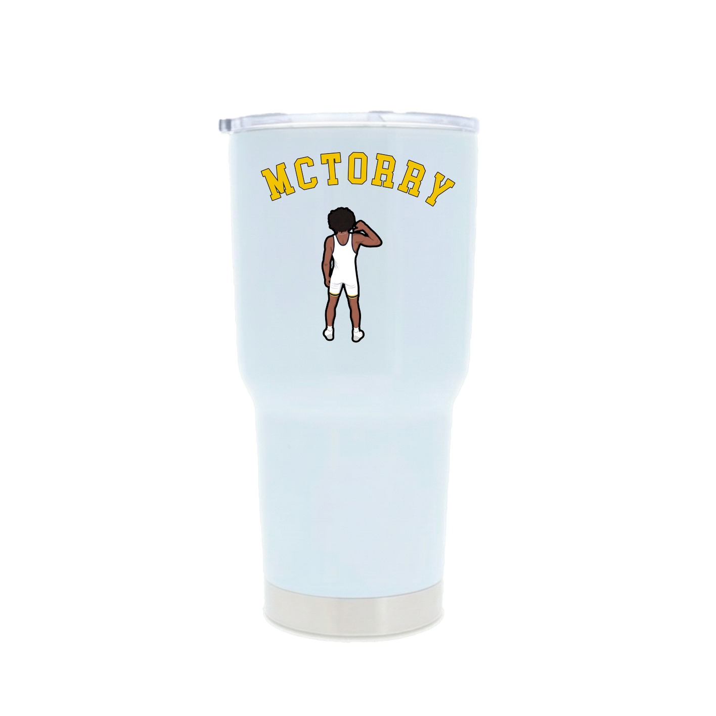 30oz Stainless Steel Tumbler — Shirsey Arch in White