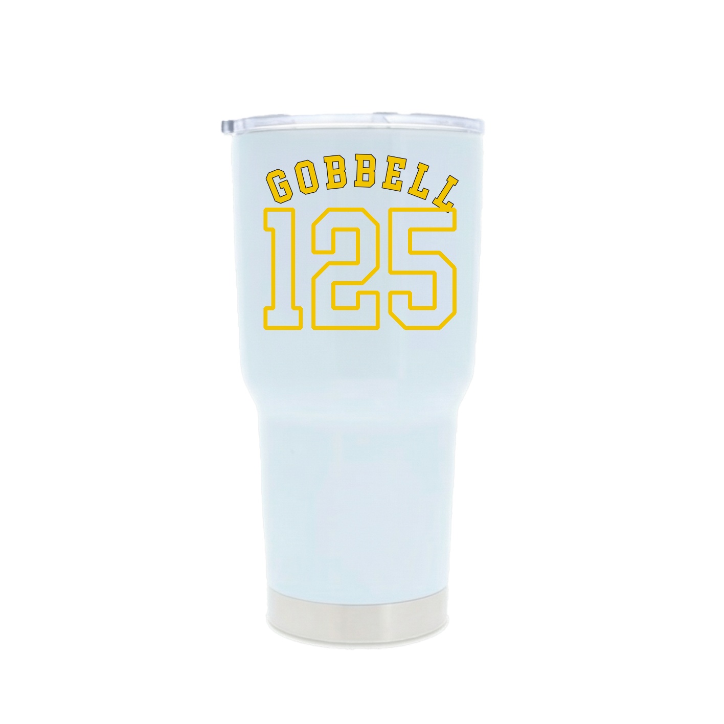 30oz Stainless Steel Tumbler — Shirsey Arch in White