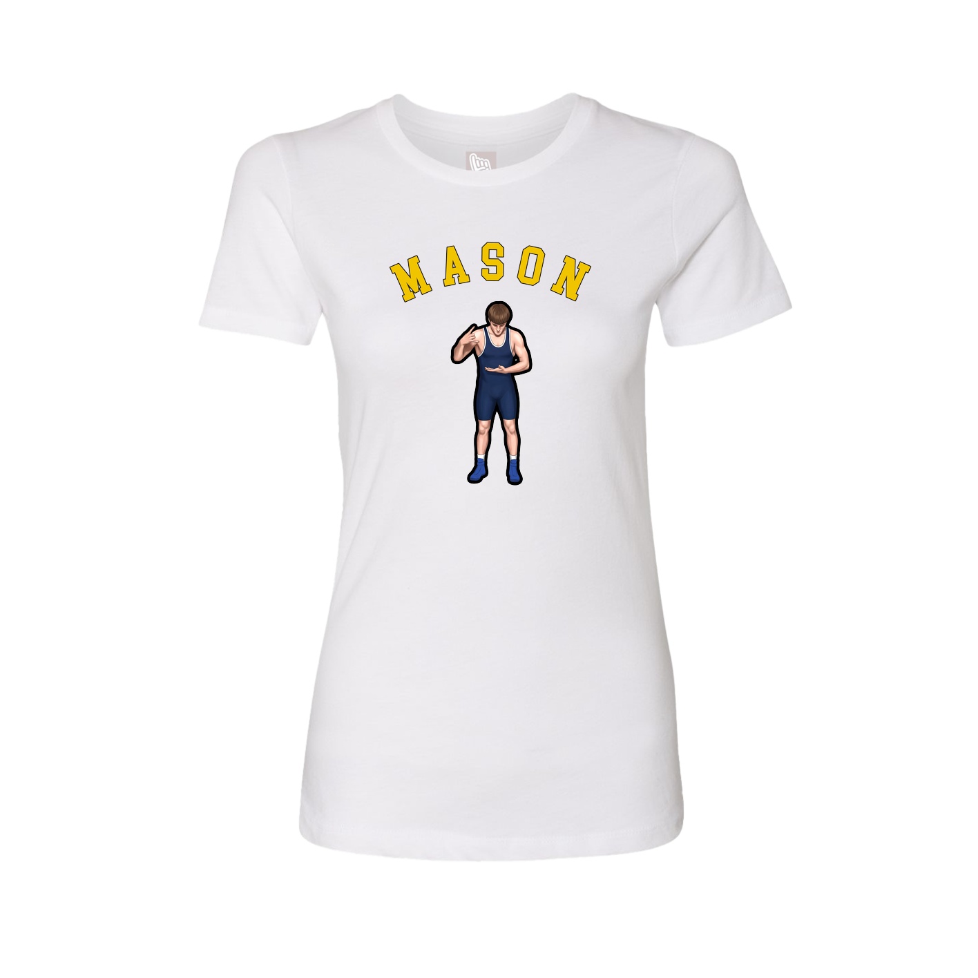 Fitted Women's Tee — Shirsey Arch in White