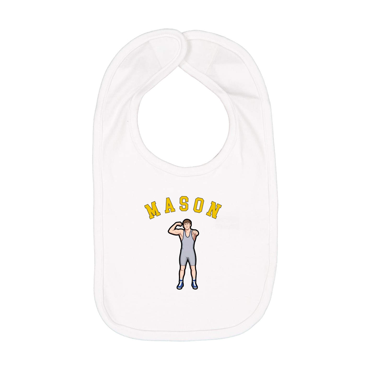 Infant Bib — Shirsey Arch in White