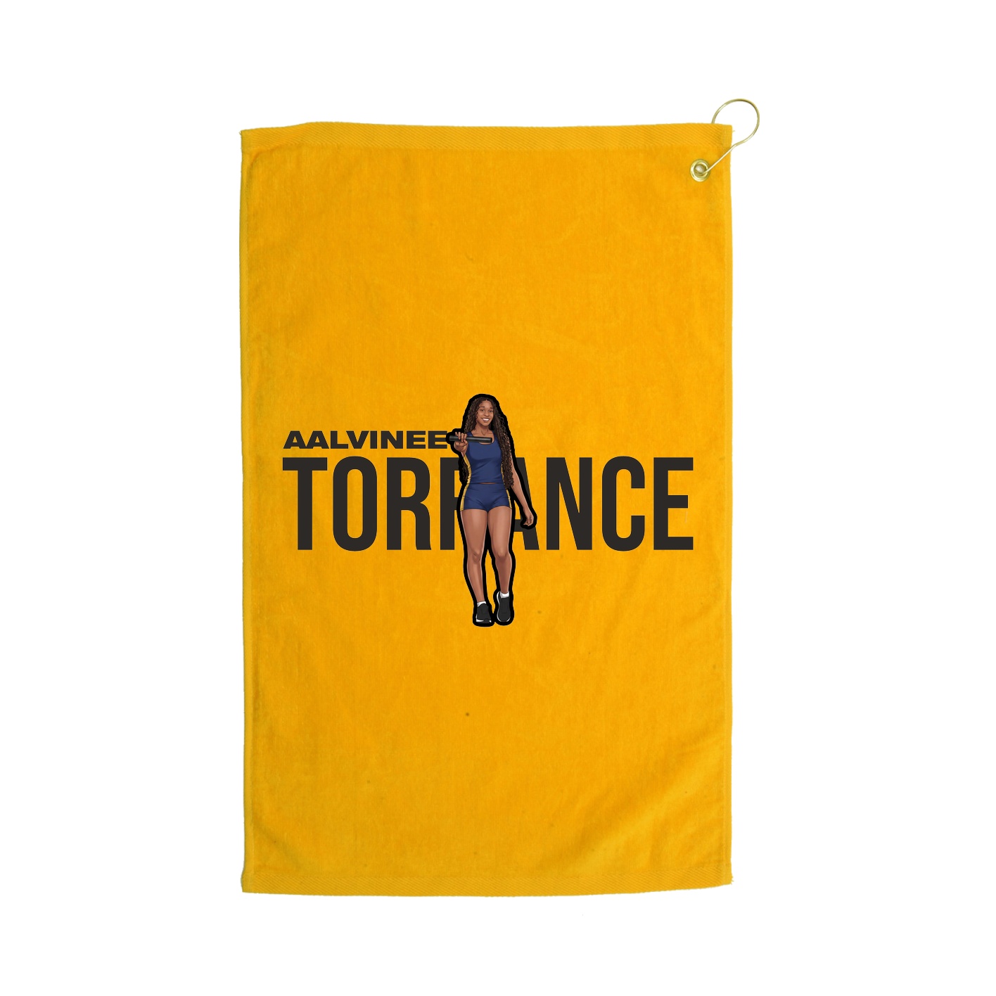 Golf Towel — Player Name in Gold