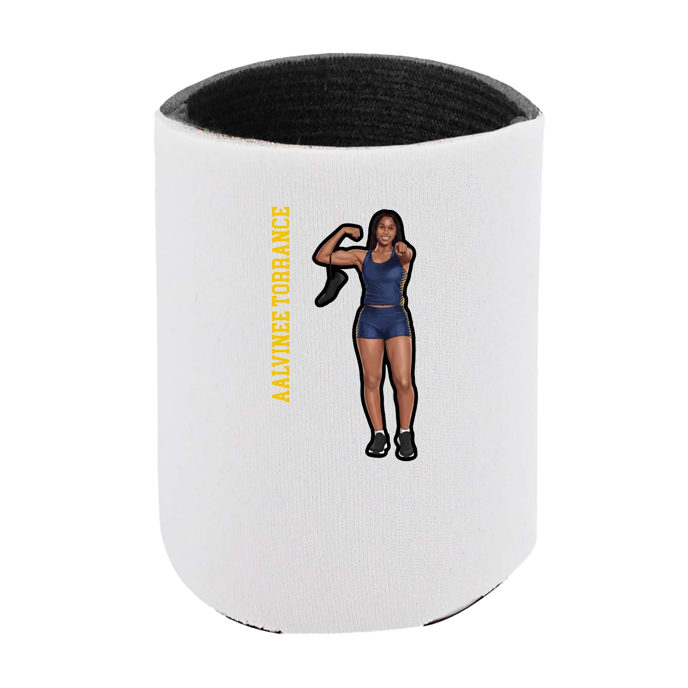 Can Holder — Name Vertical in White