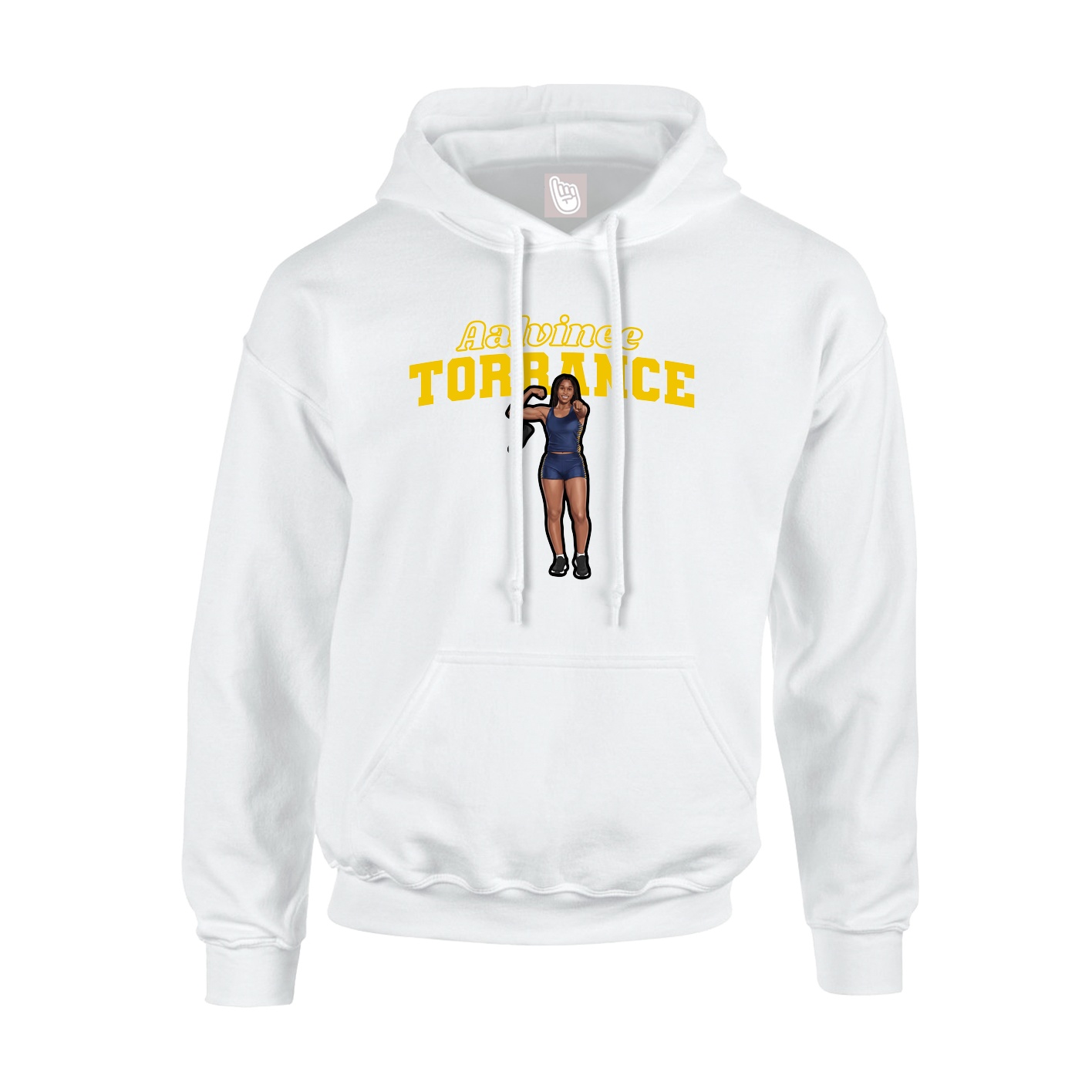 Hoodie — Name Arch in White