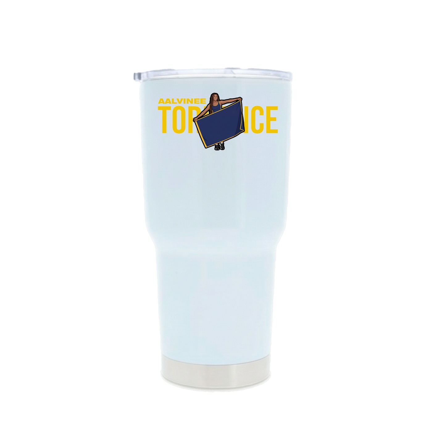 30oz Stainless Steel Tumbler — Player Name in White