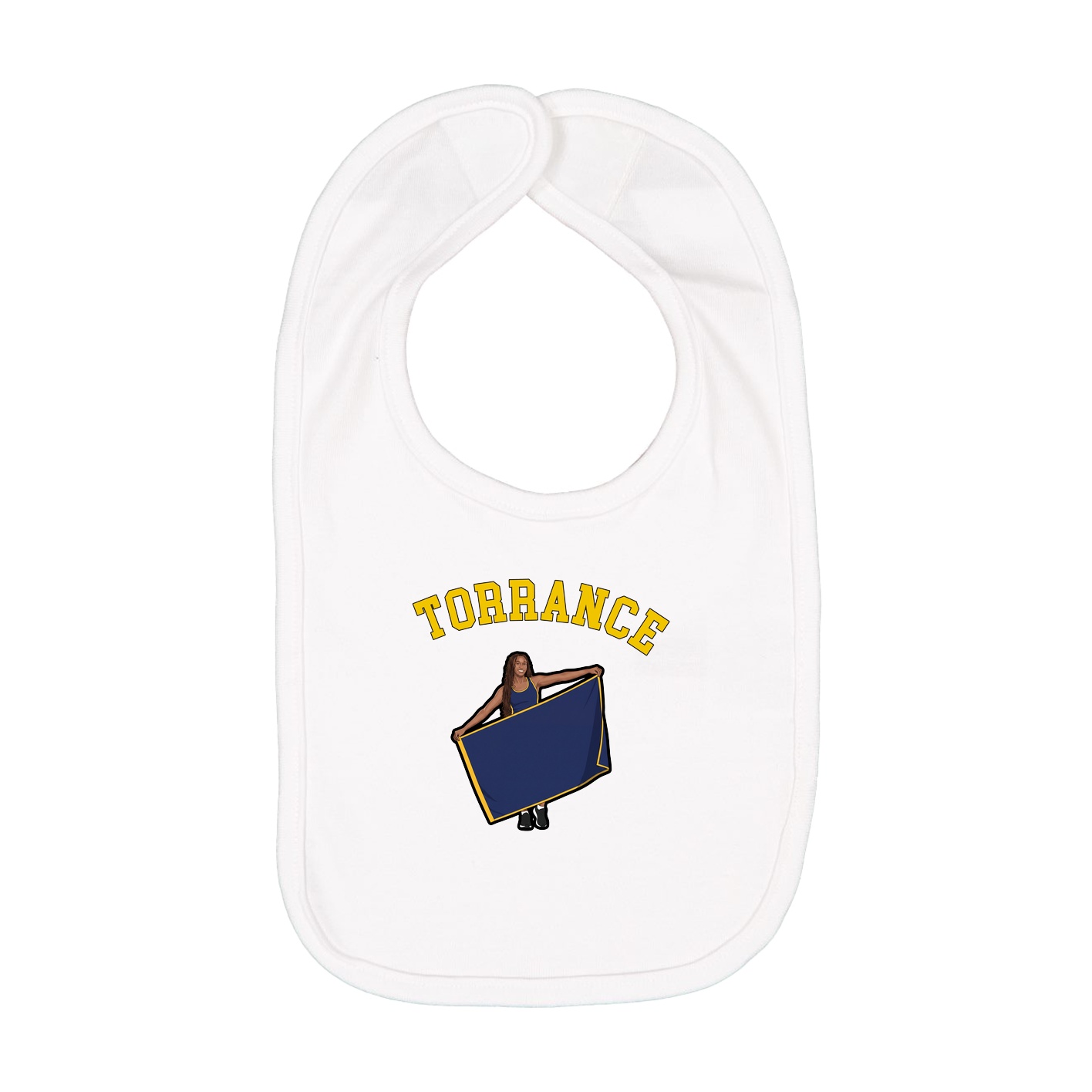 Infant Bib — Shirsey Arch in White