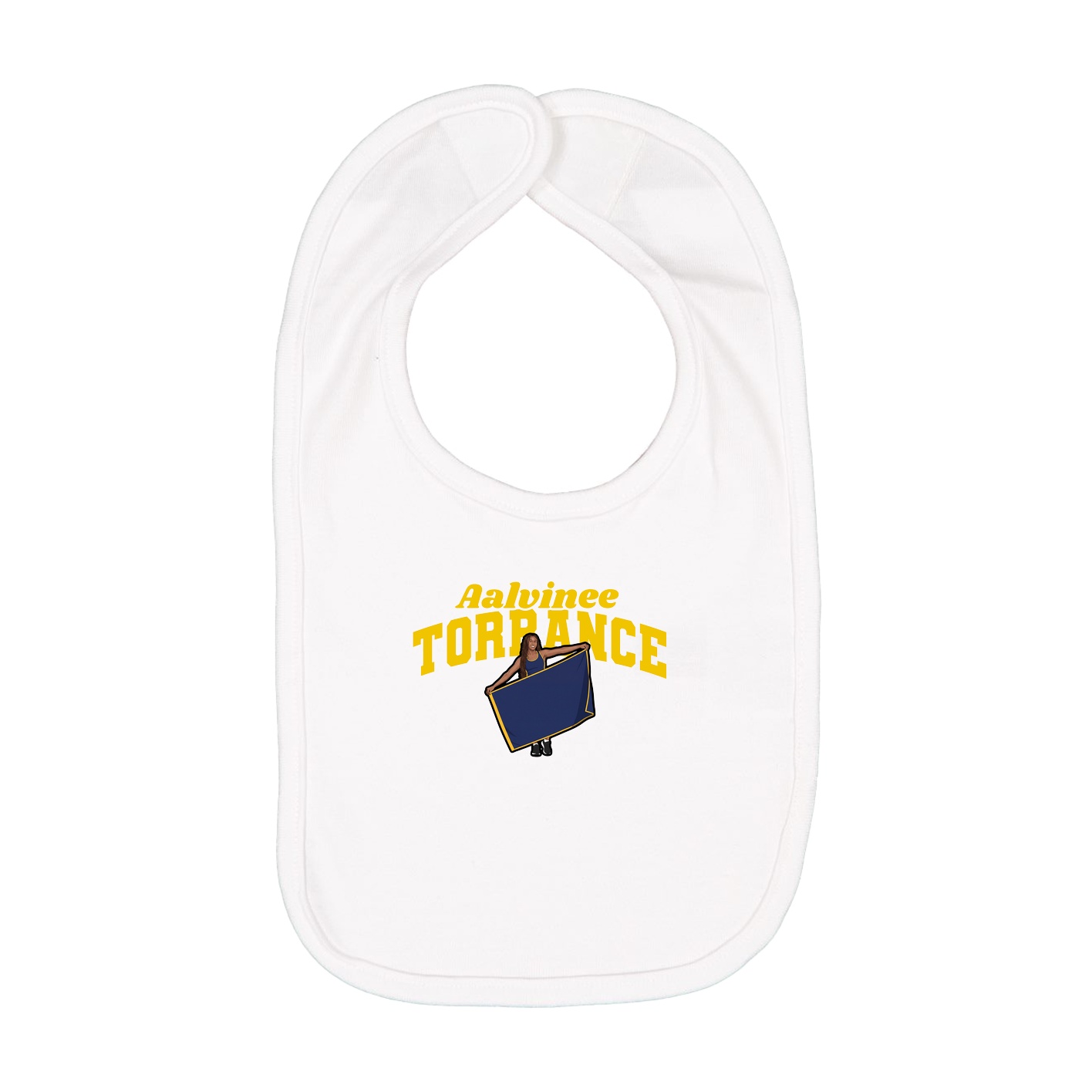 Infant Bib — Signature Arch in White