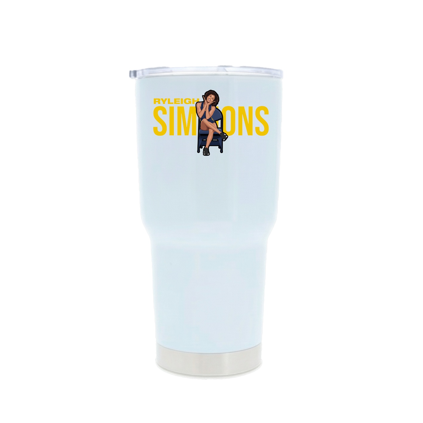 30oz Stainless Steel Tumbler — Player Name in White