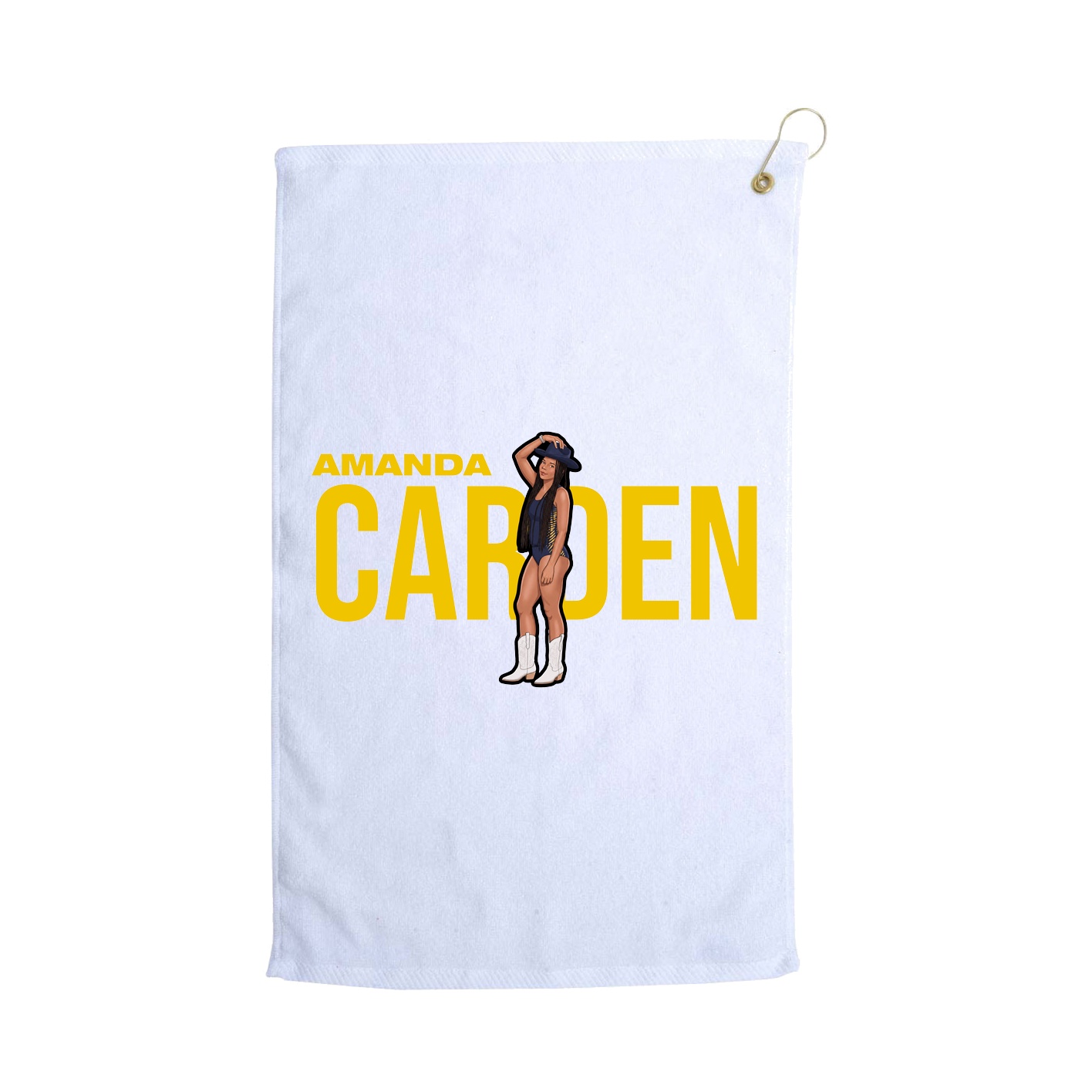 Golf Towel — Player Name in White
