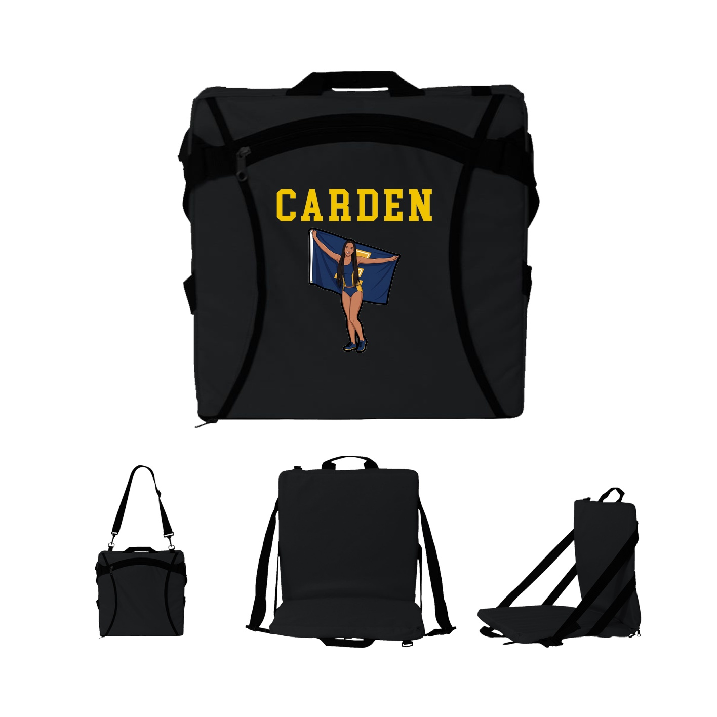 Folding Stadium Seat — Shirsey in Black