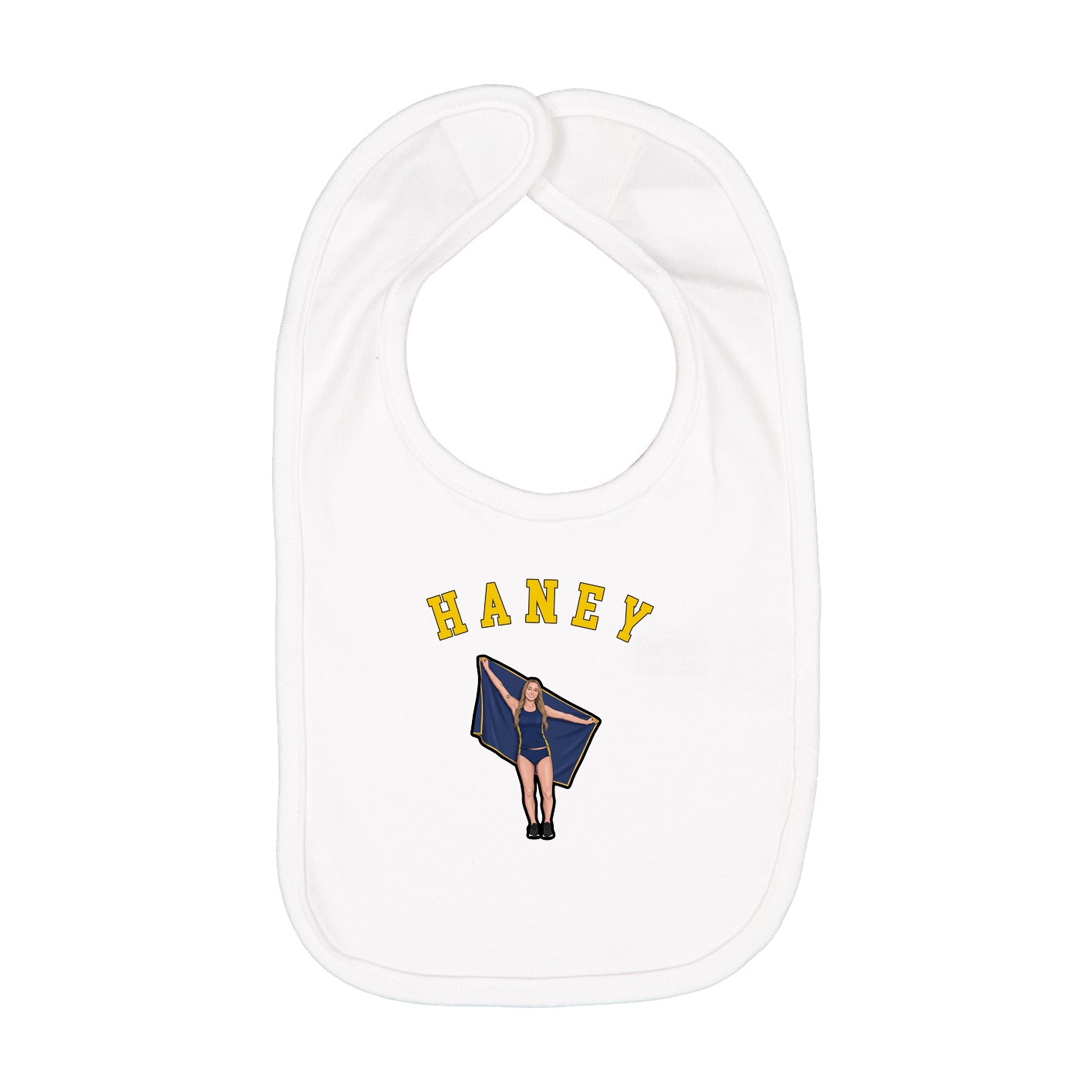 Infant Bib — Shirsey Arch in White