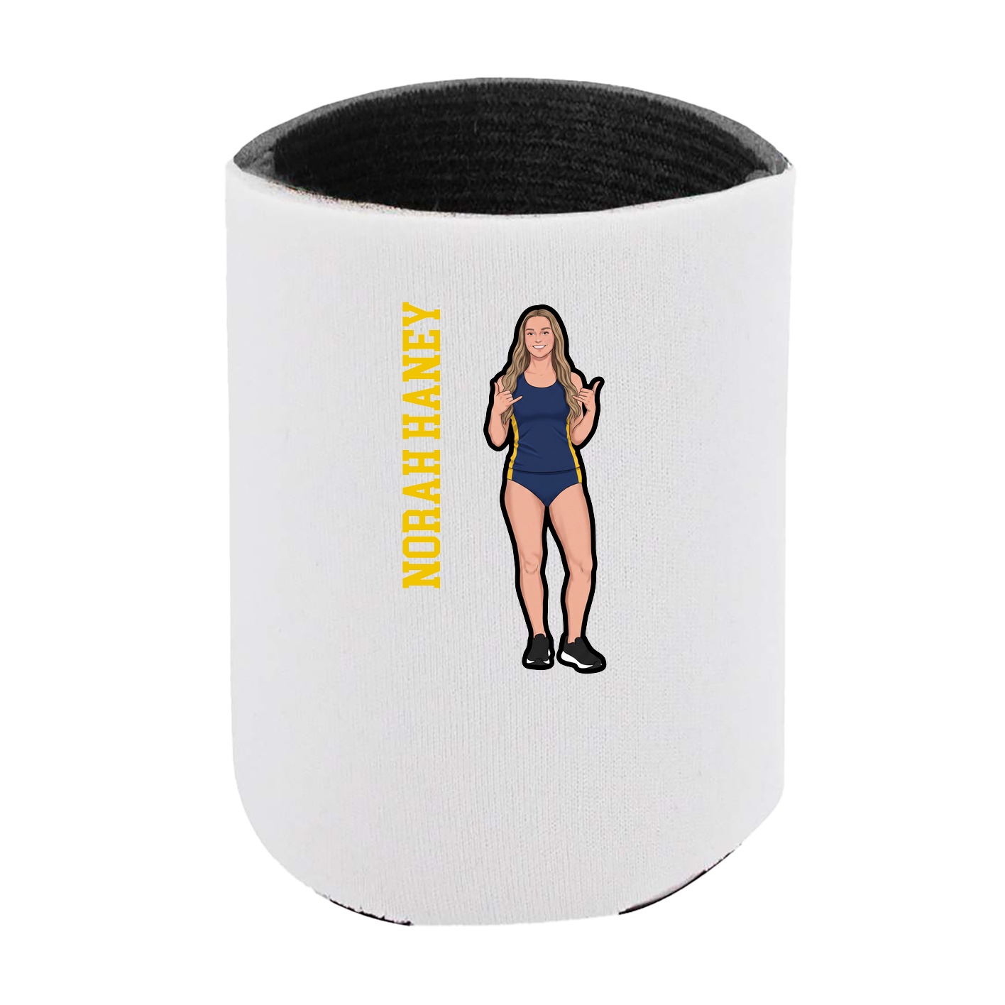 Can Holder — Name Vertical in White
