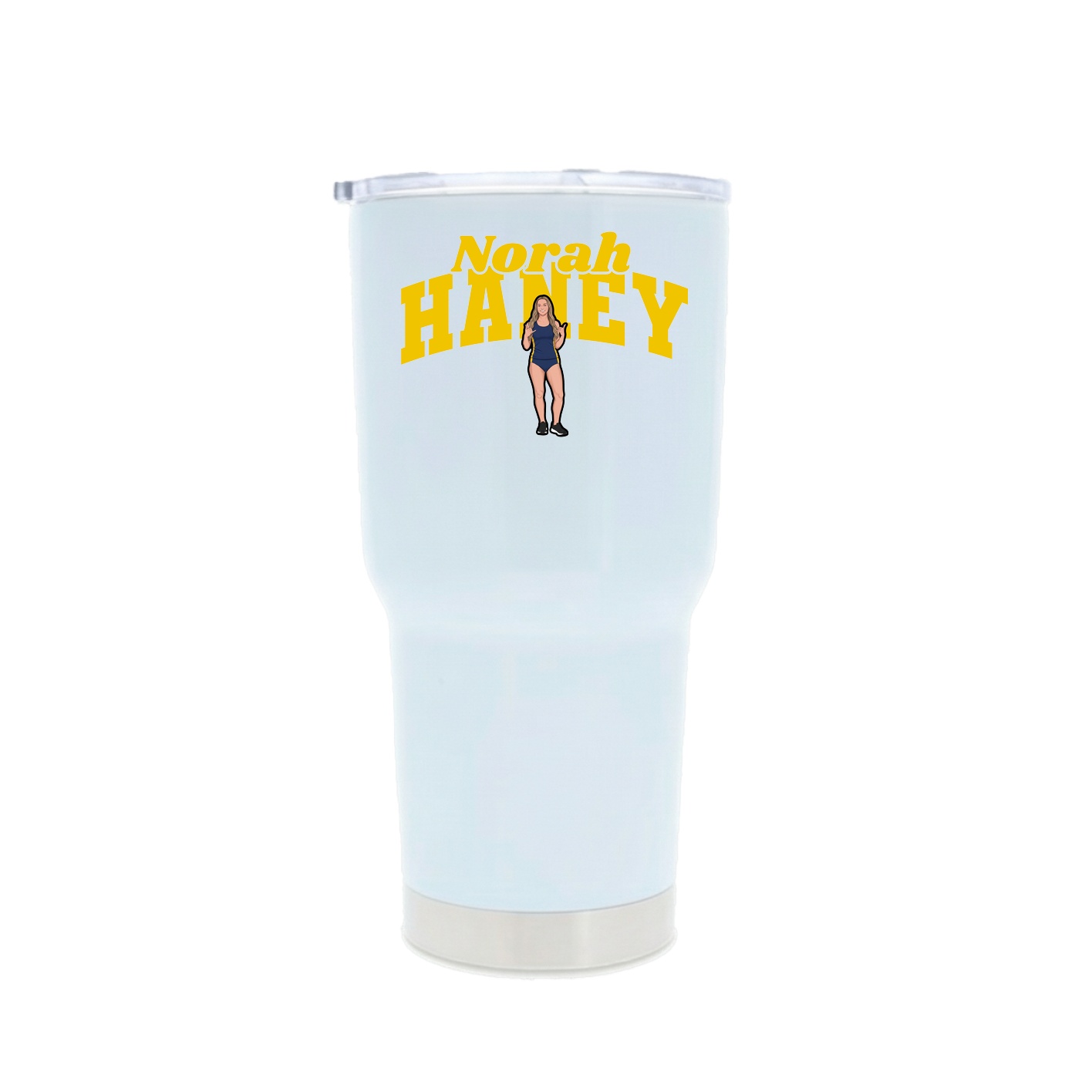 30oz Stainless Steel Tumbler — Signature Arch in White
