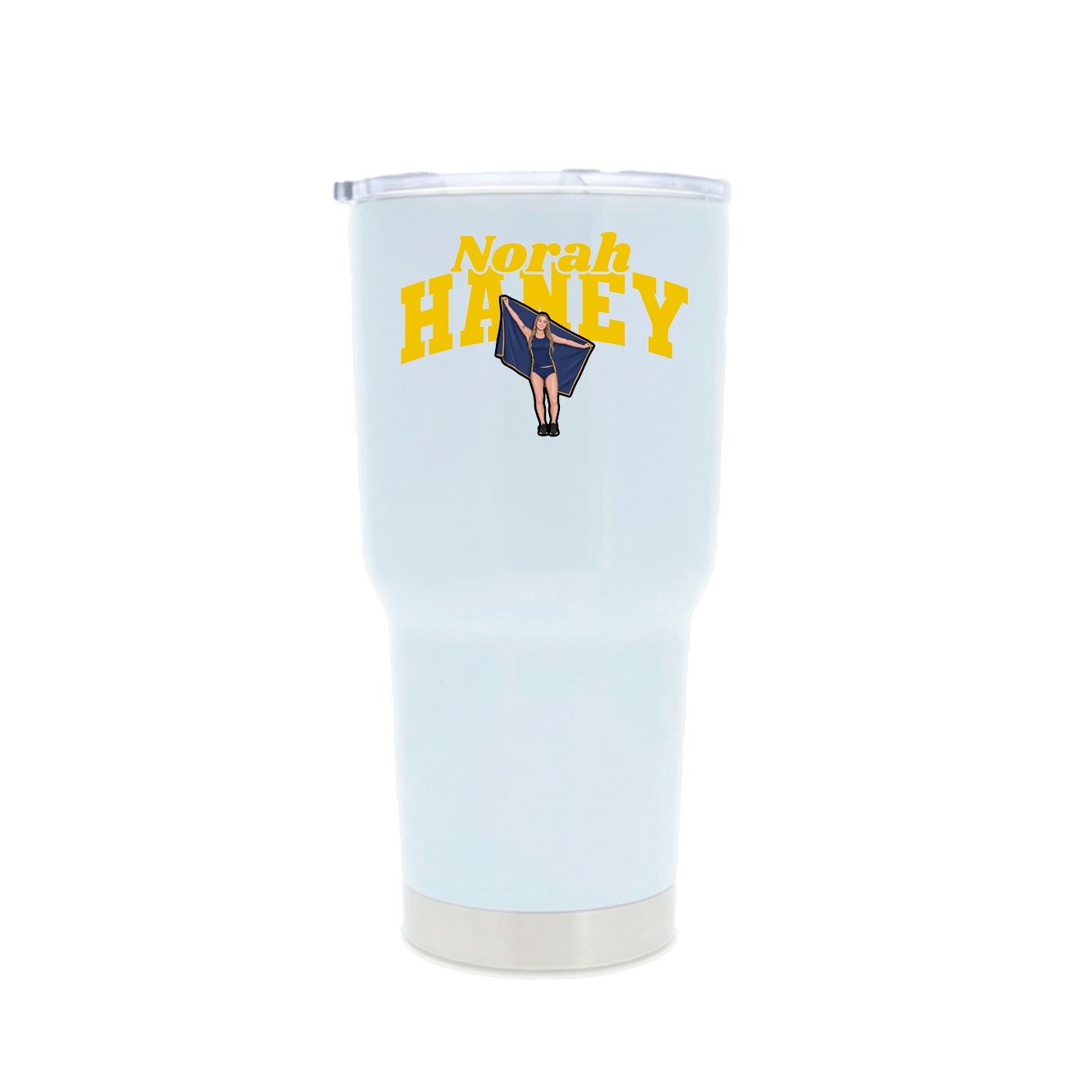 30oz Stainless Steel Tumbler — Signature Arch in White