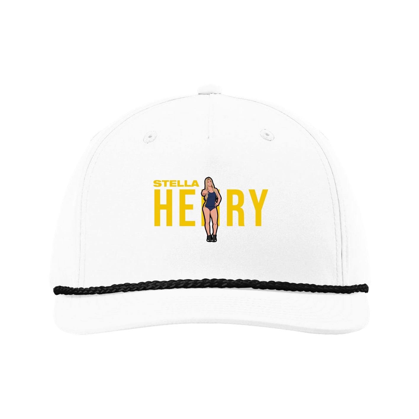 Five-Panel Classic Rope Cap — Player Name in White