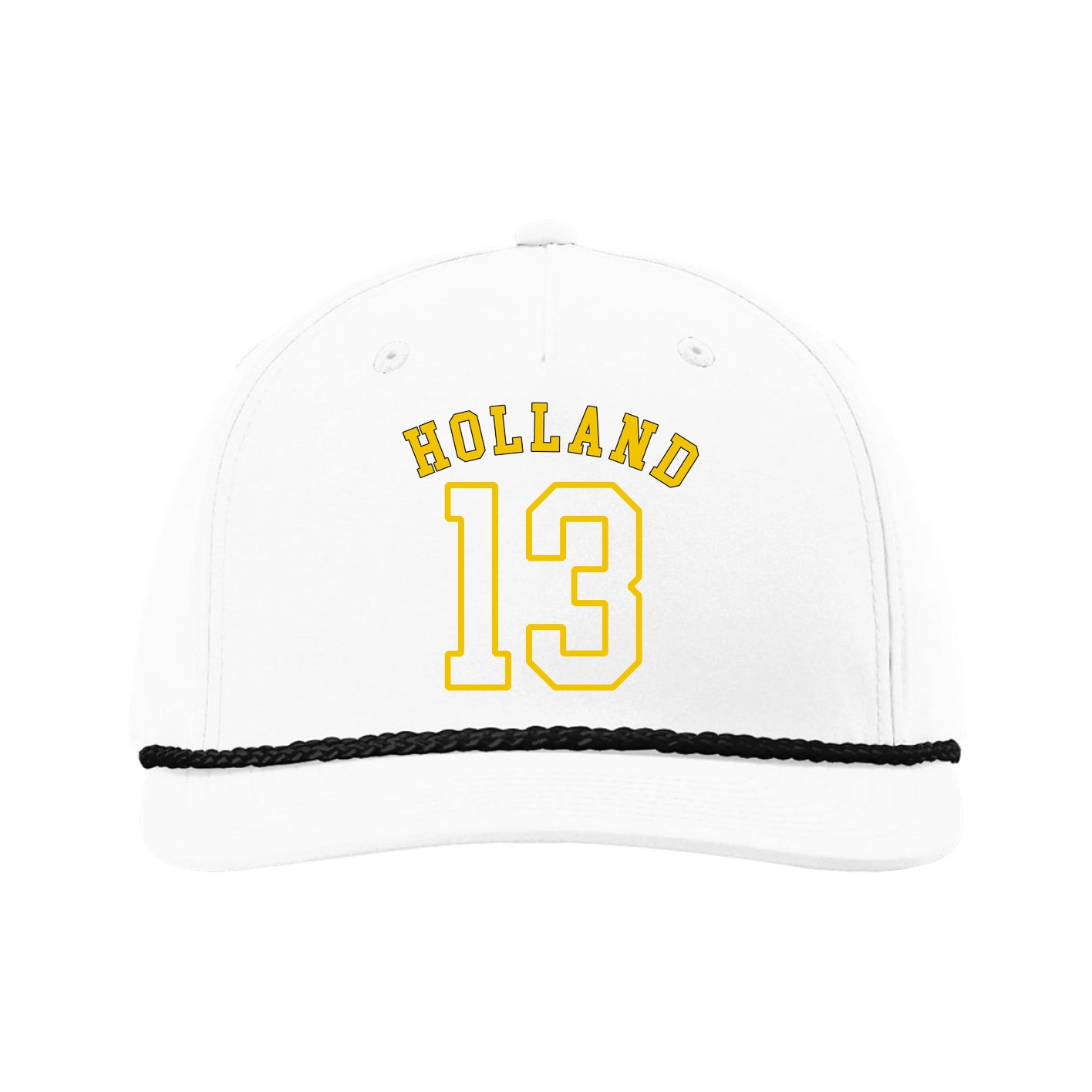 Five-Panel Classic Rope Cap — Shirsey Arch in White
