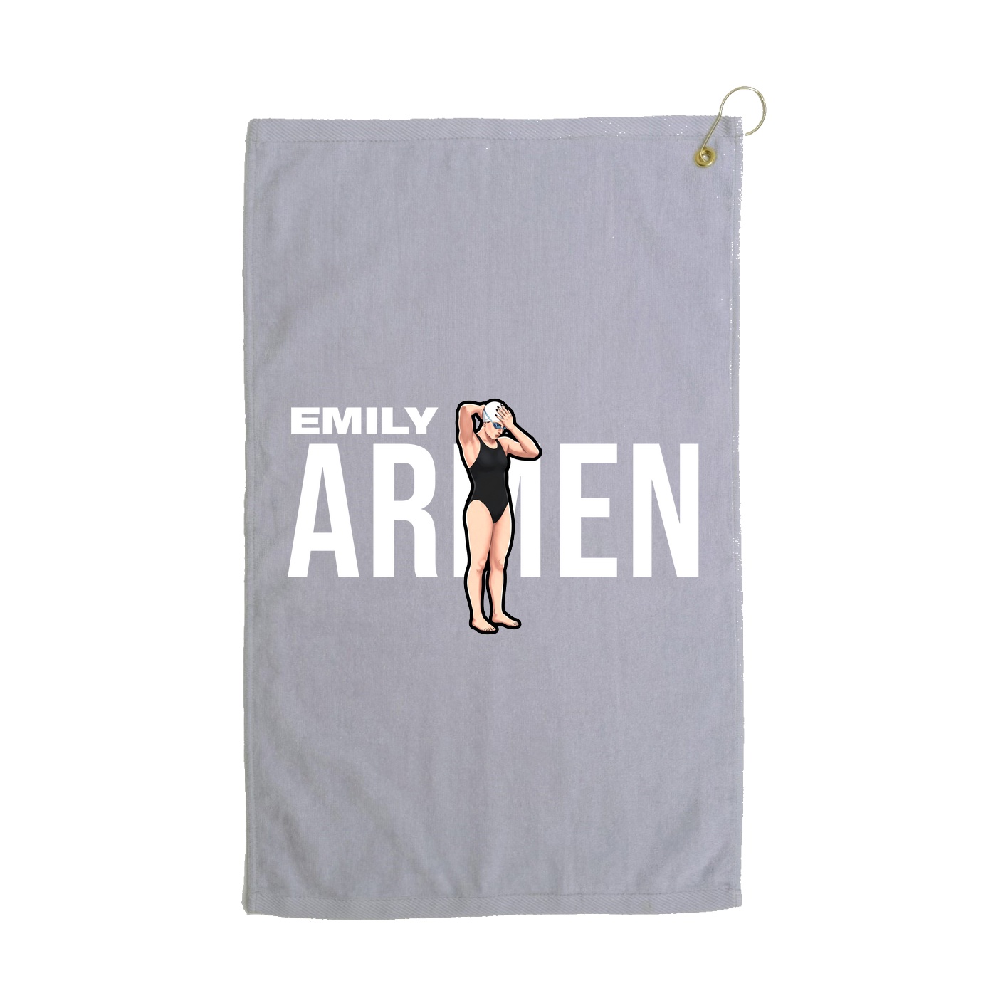 Golf Towel — Player Name in Grey