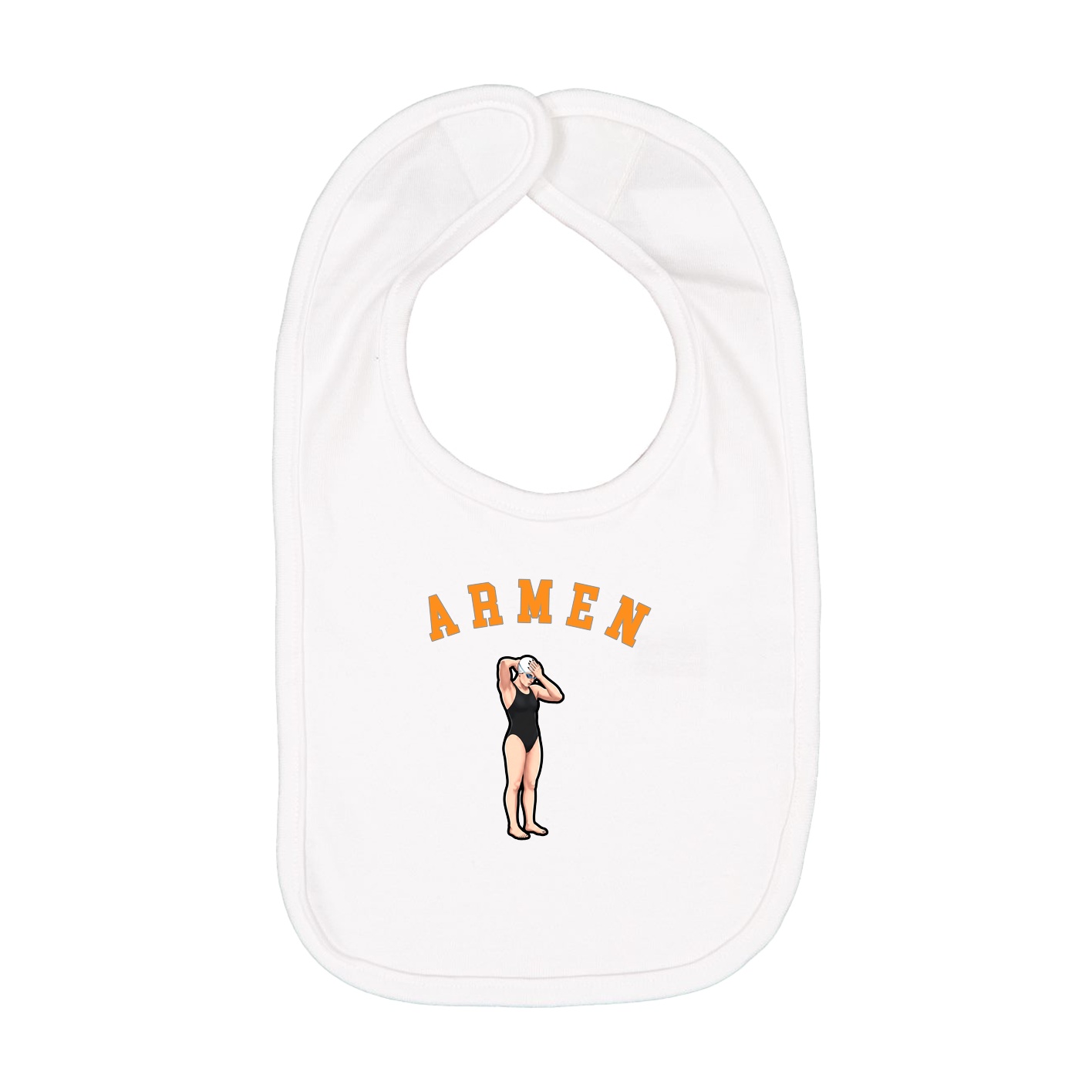 Infant Bib — Shirsey Arch in White