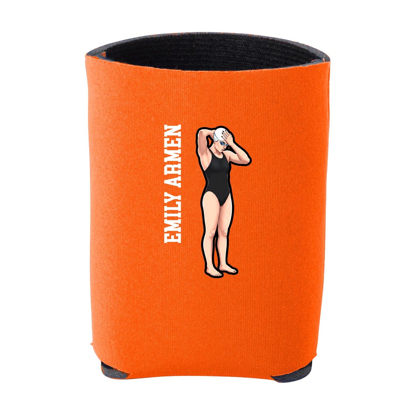 Can Holder — Name Vertical in Orange
