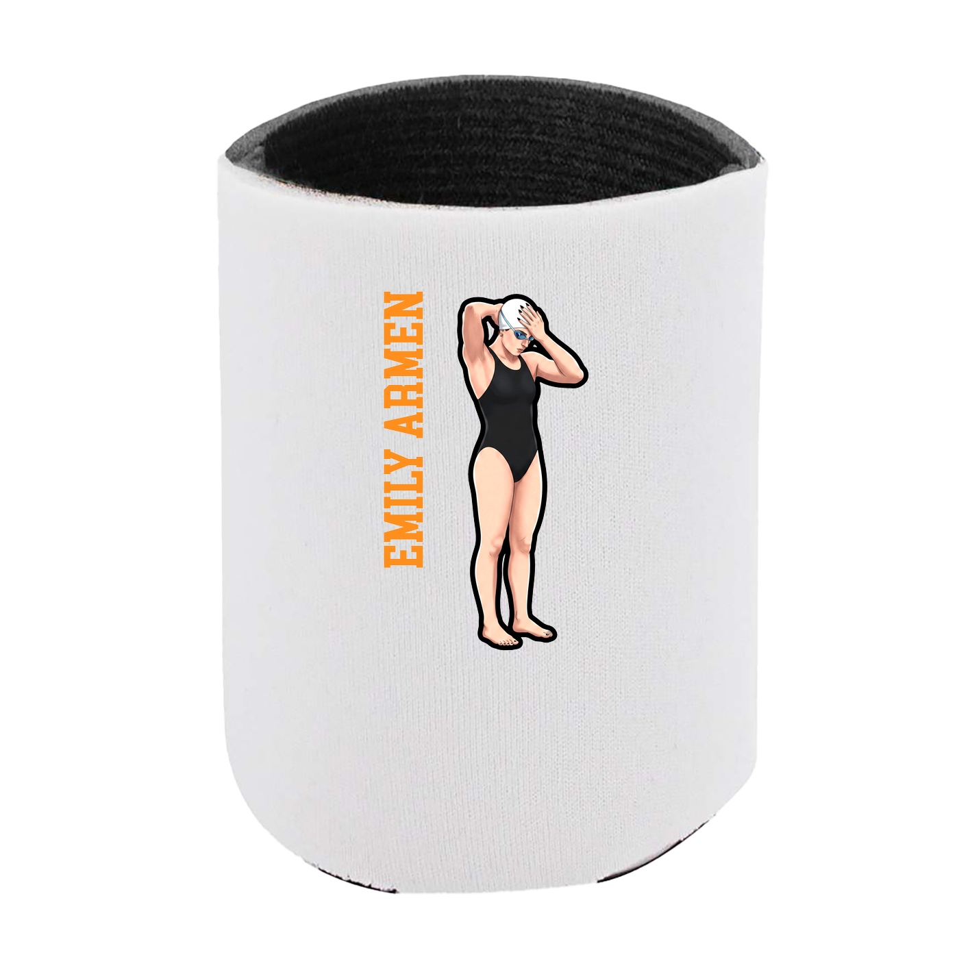 Can Holder — Name Vertical in White