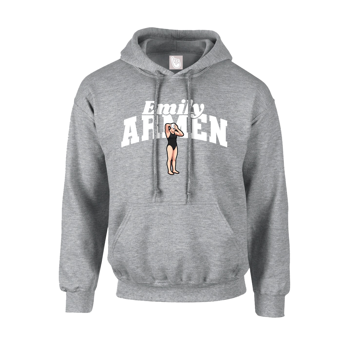 Youth Hoodie — Signature Arch in Grey