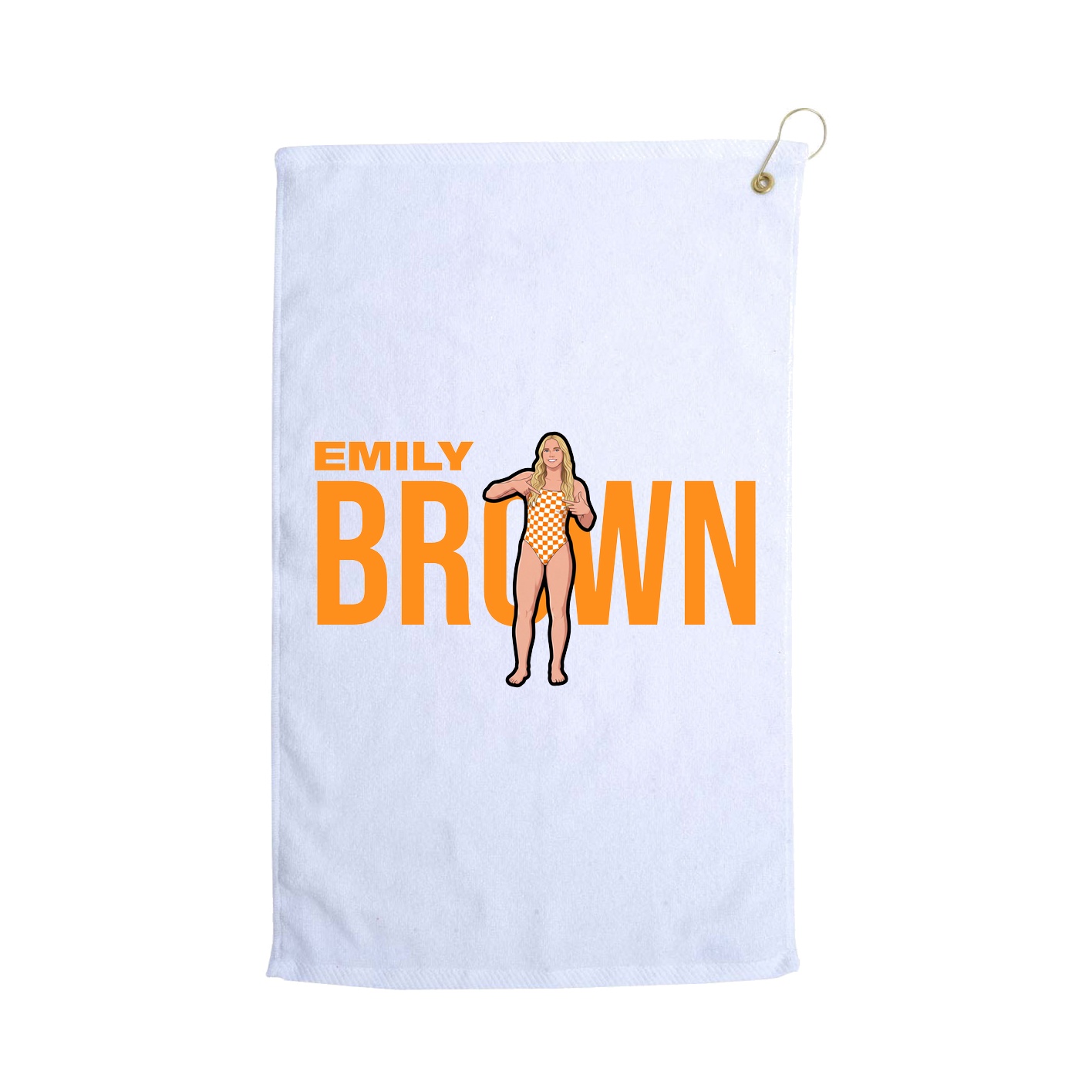 Golf Towel — Player Name in White