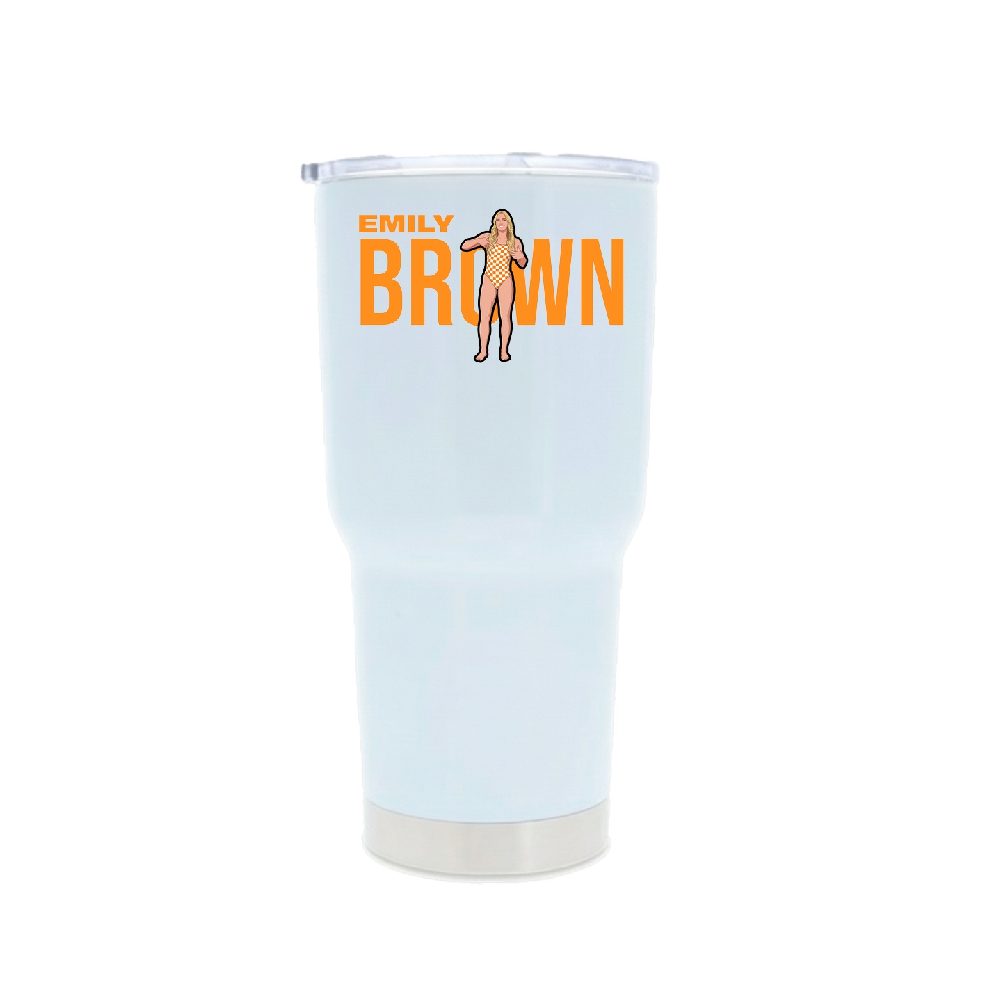 30oz Stainless Steel Tumbler — Player Name in White