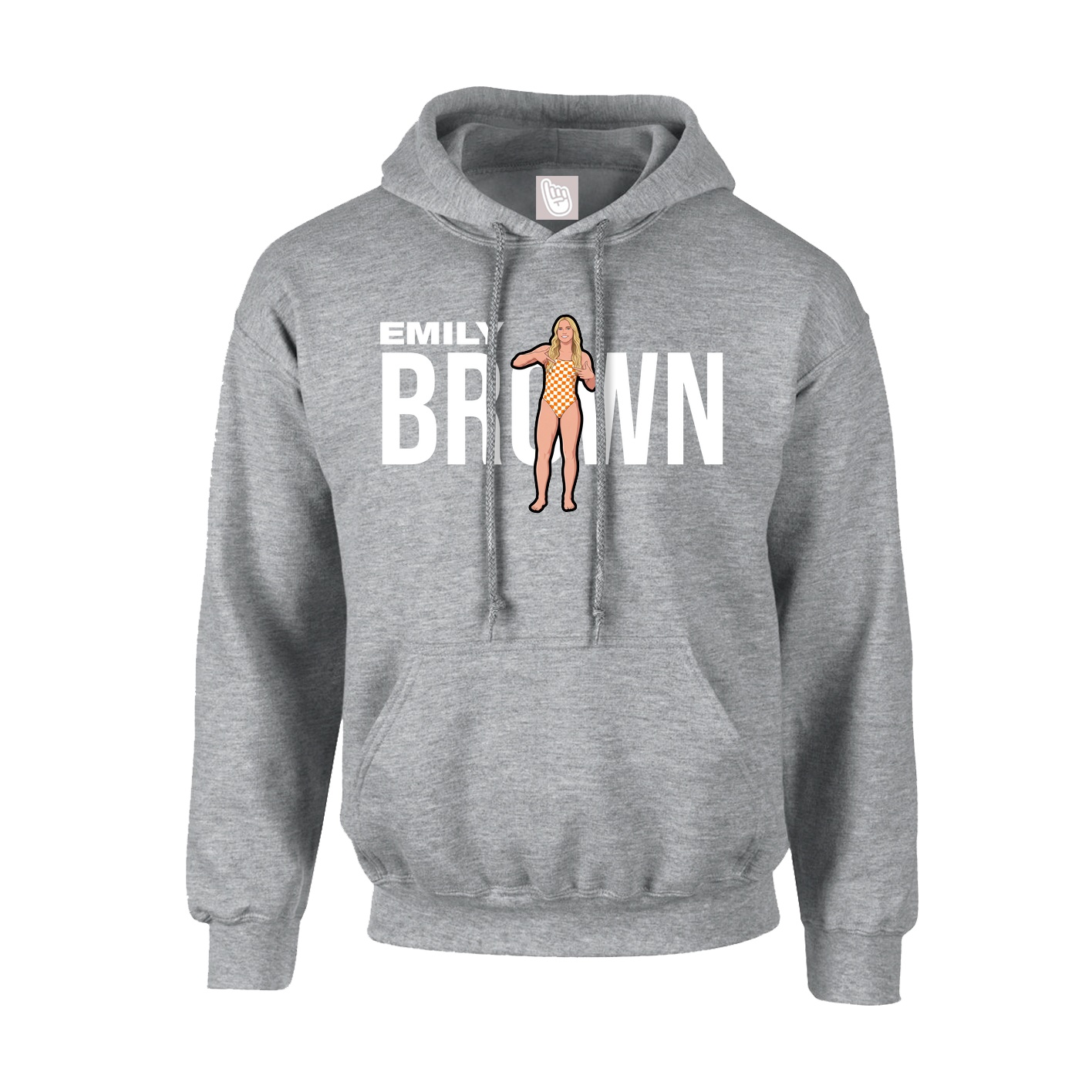 Youth Hoodie — Player Name in Grey