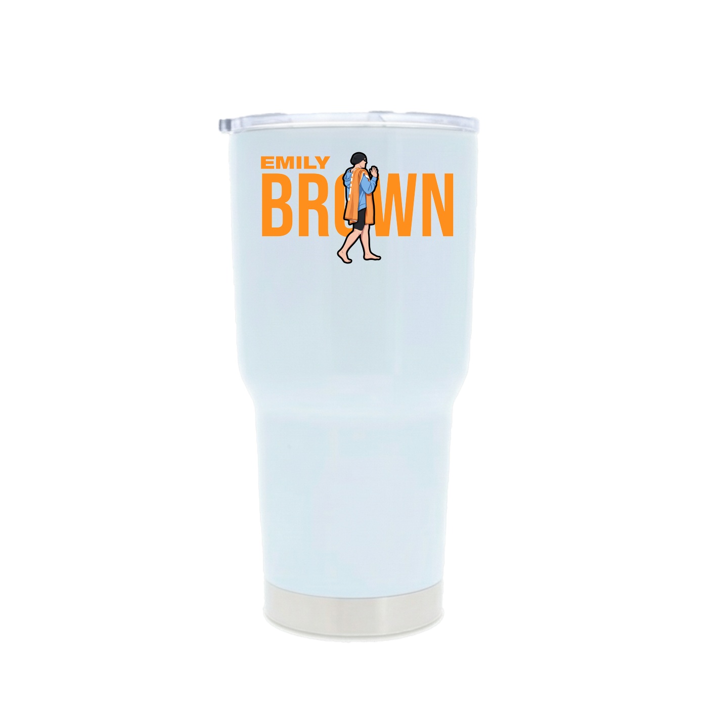30oz Stainless Steel Tumbler — Player Name in White