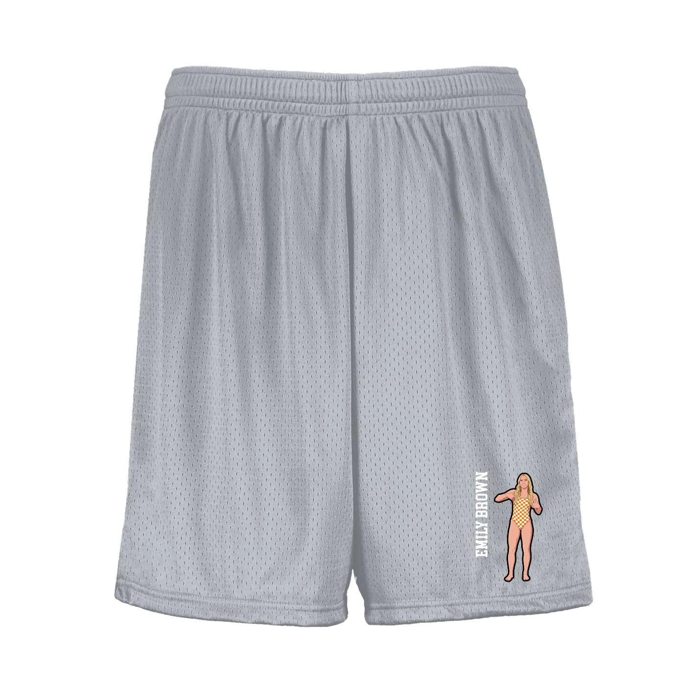 Shorts — Name Vertical in Silver