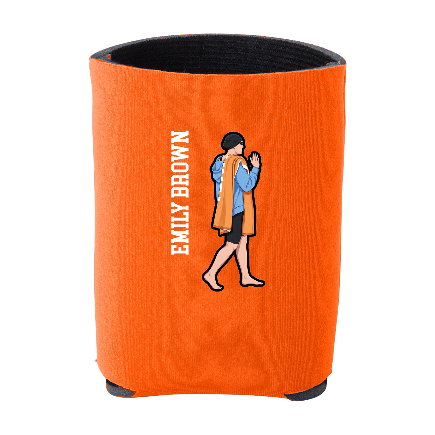 Can Holder — Name Vertical in Orange