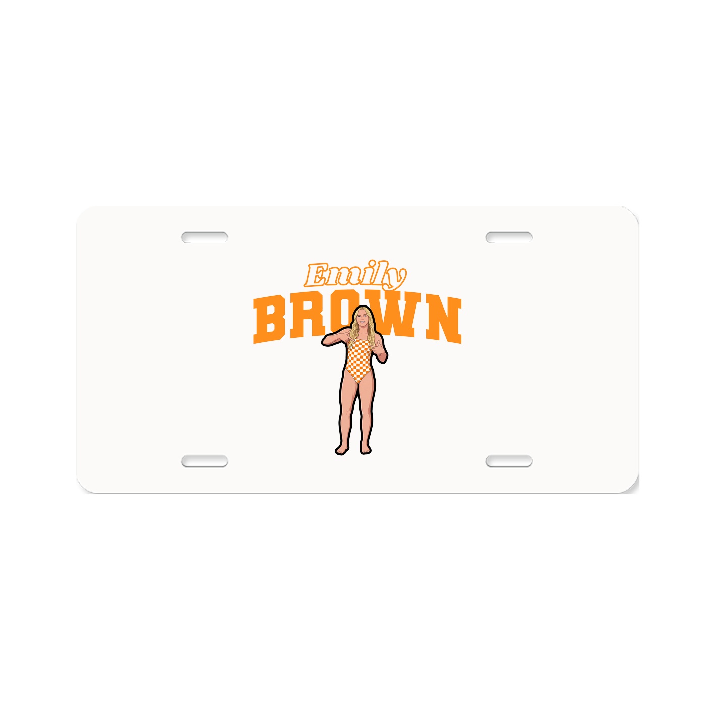 License Plate — Name Arch in Classic