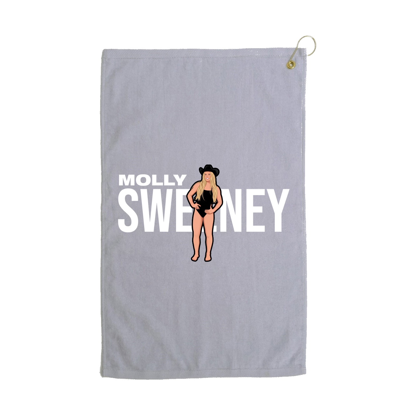 Golf Towel — Player Name in Grey