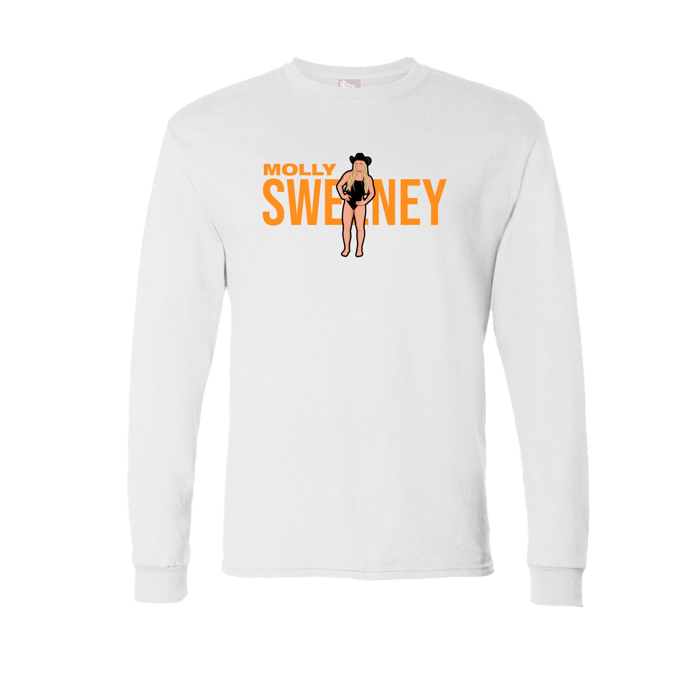 Long Sleeve Tee — Player Name in White