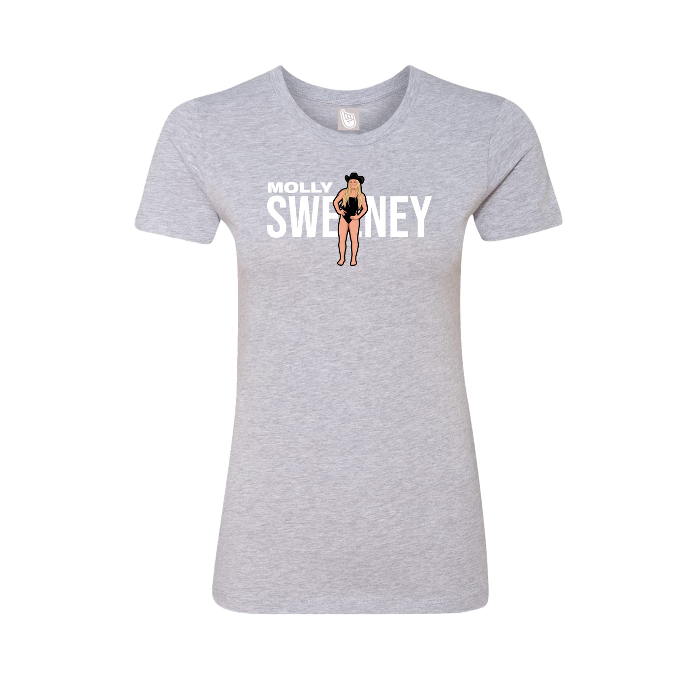 Fitted Women's Tee — Player Name in Grey