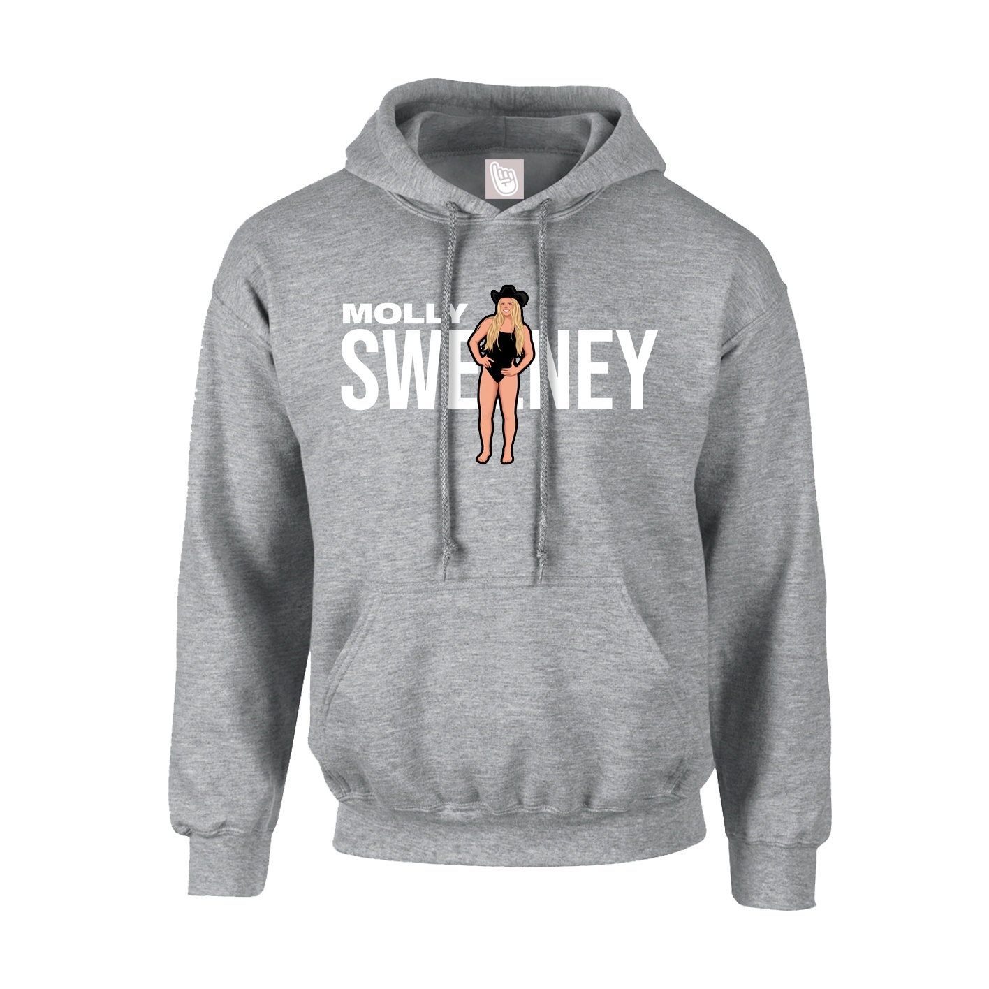Hoodie — Player Name in Grey
