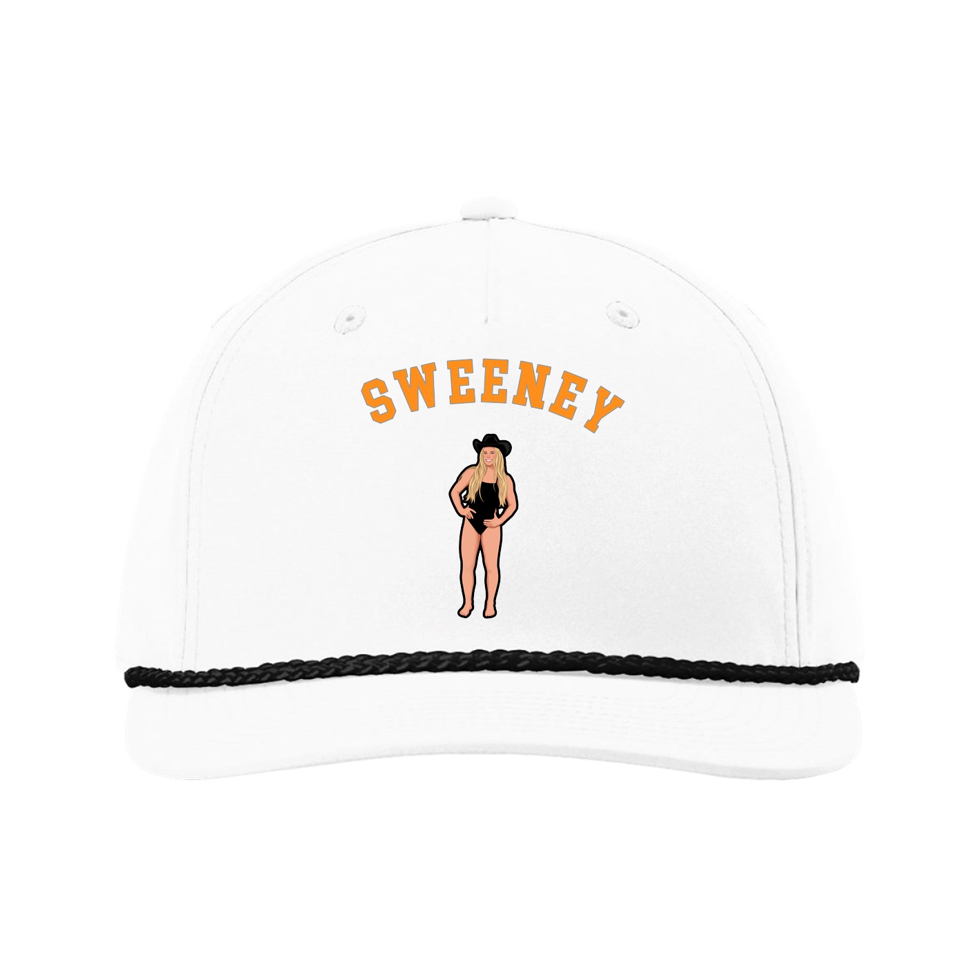Five-Panel Classic Rope Cap — Shirsey Arch in White