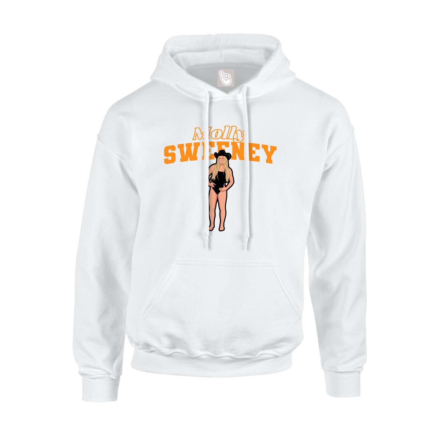 Hoodie — Name Arch in White