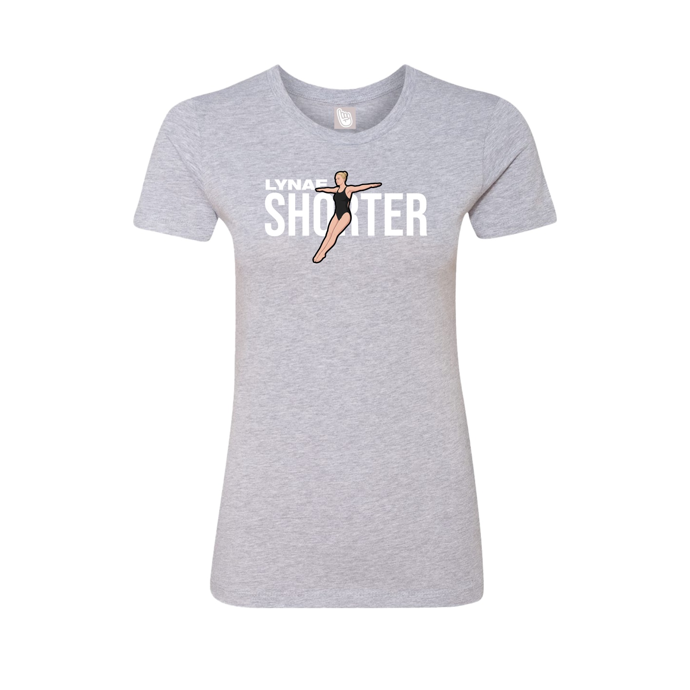 Fitted Women's Tee — Player Name in Grey