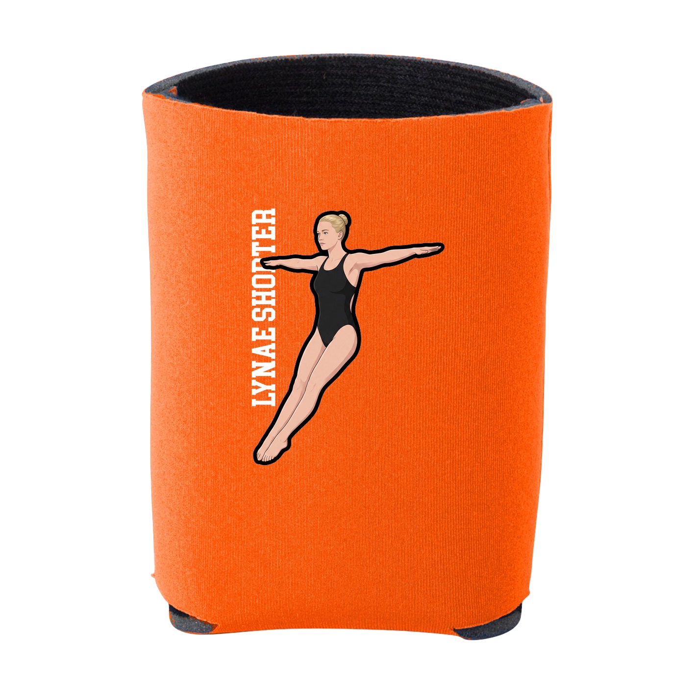 Can Holder — Name Vertical in Orange