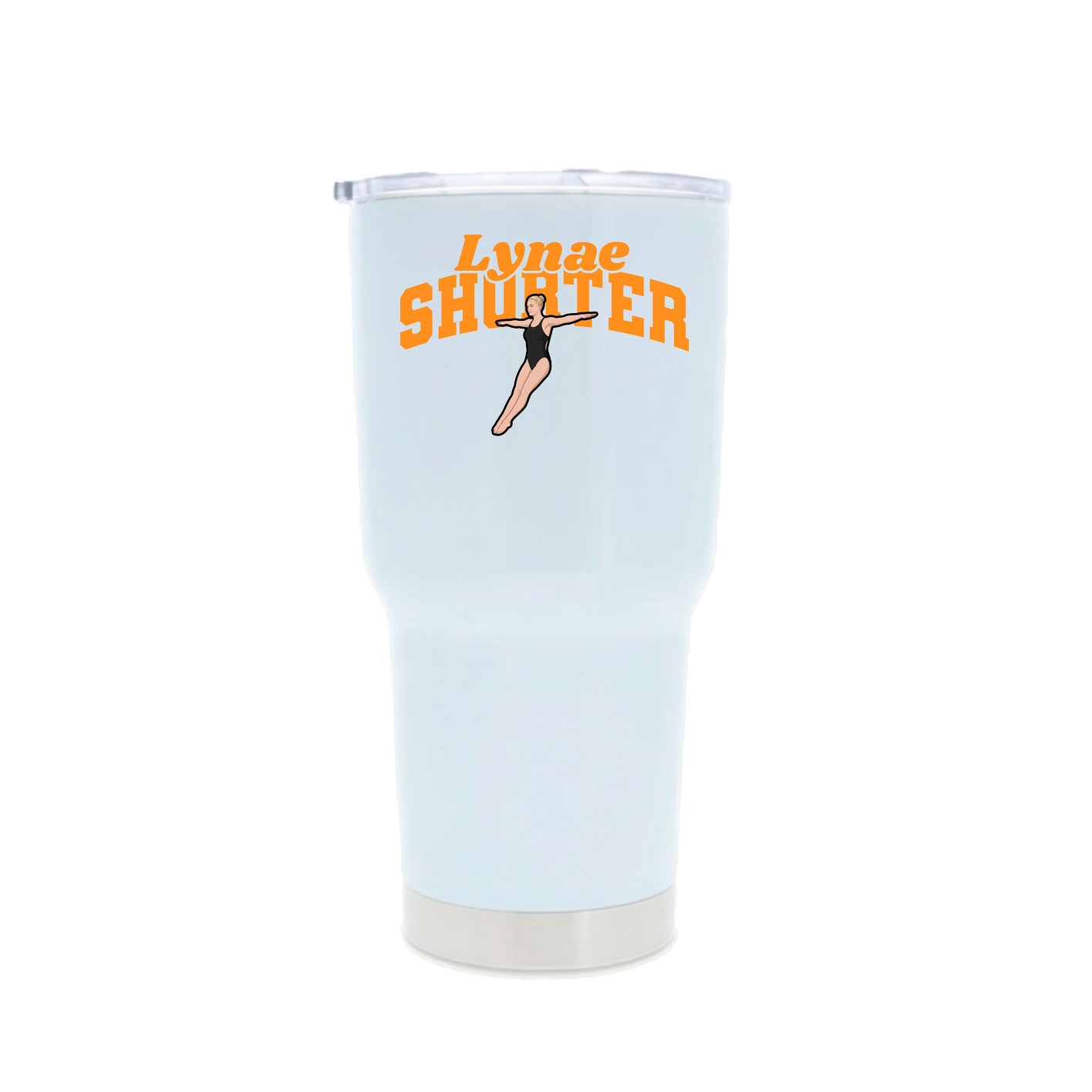 30oz Stainless Steel Tumbler — Signature Arch in White