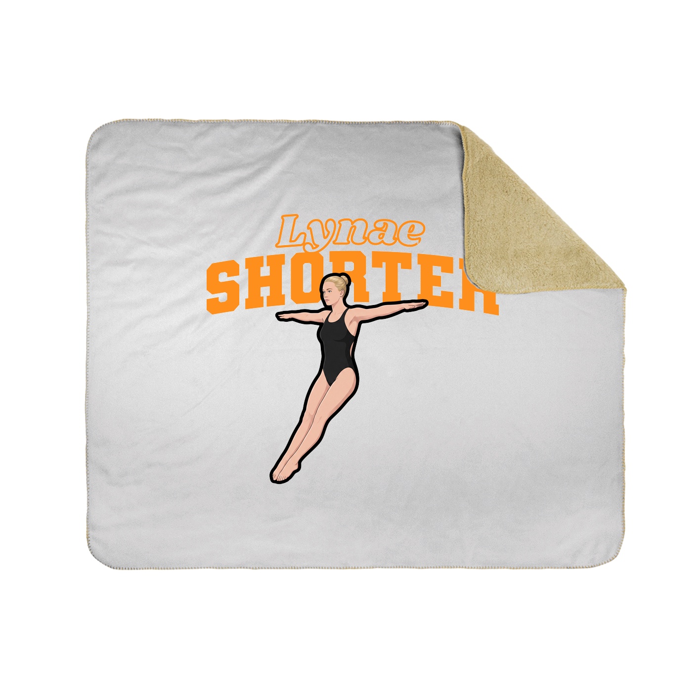 Throw Blanket — Name Arch in White