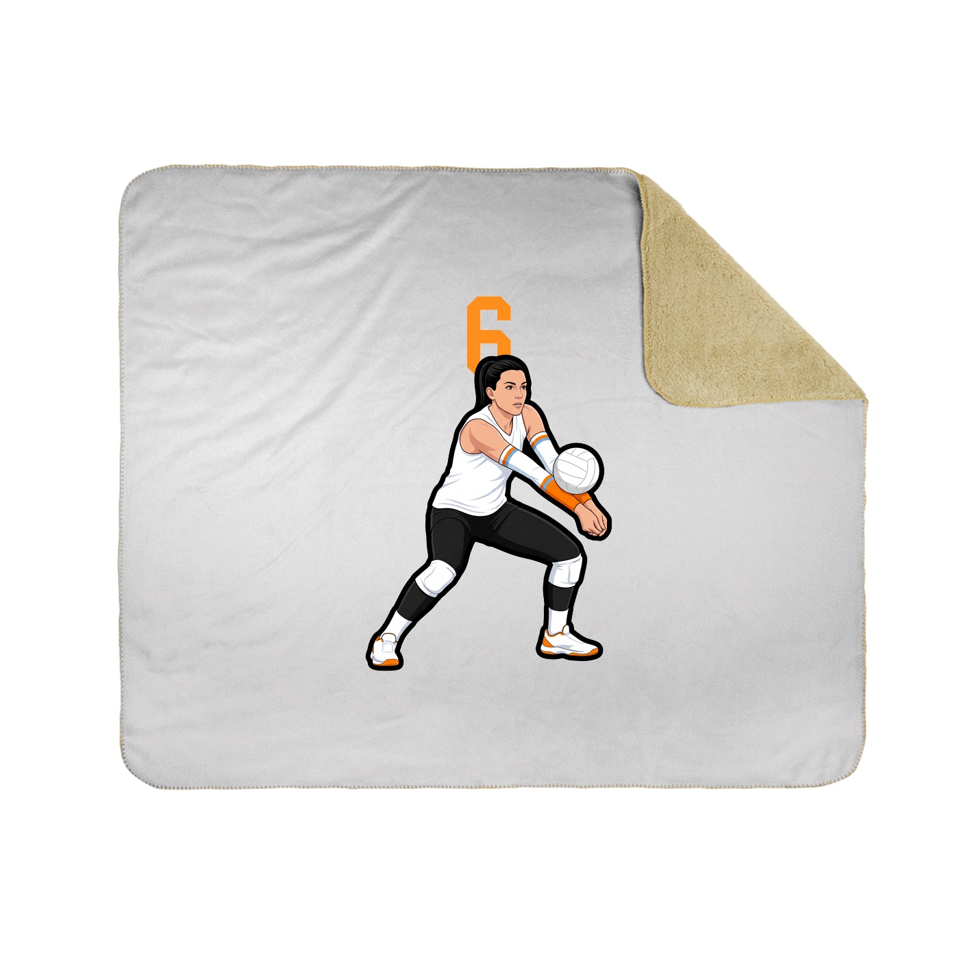 Throw Blanket — Number Top in White