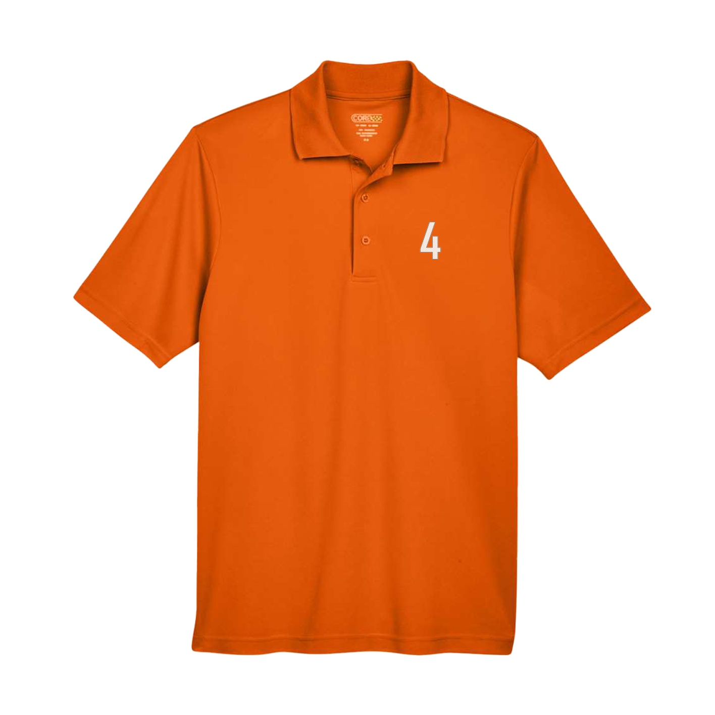 Performance Polo — Front Shirsy in Orange