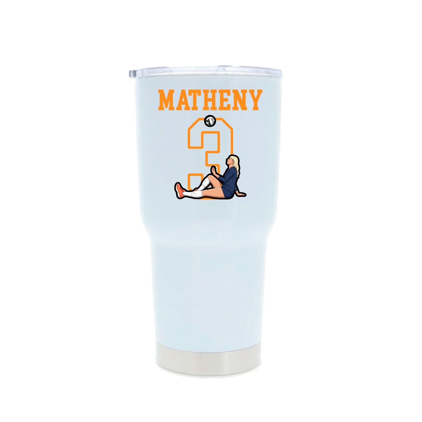 30oz Stainless Steel Tumbler — Shirsey in White