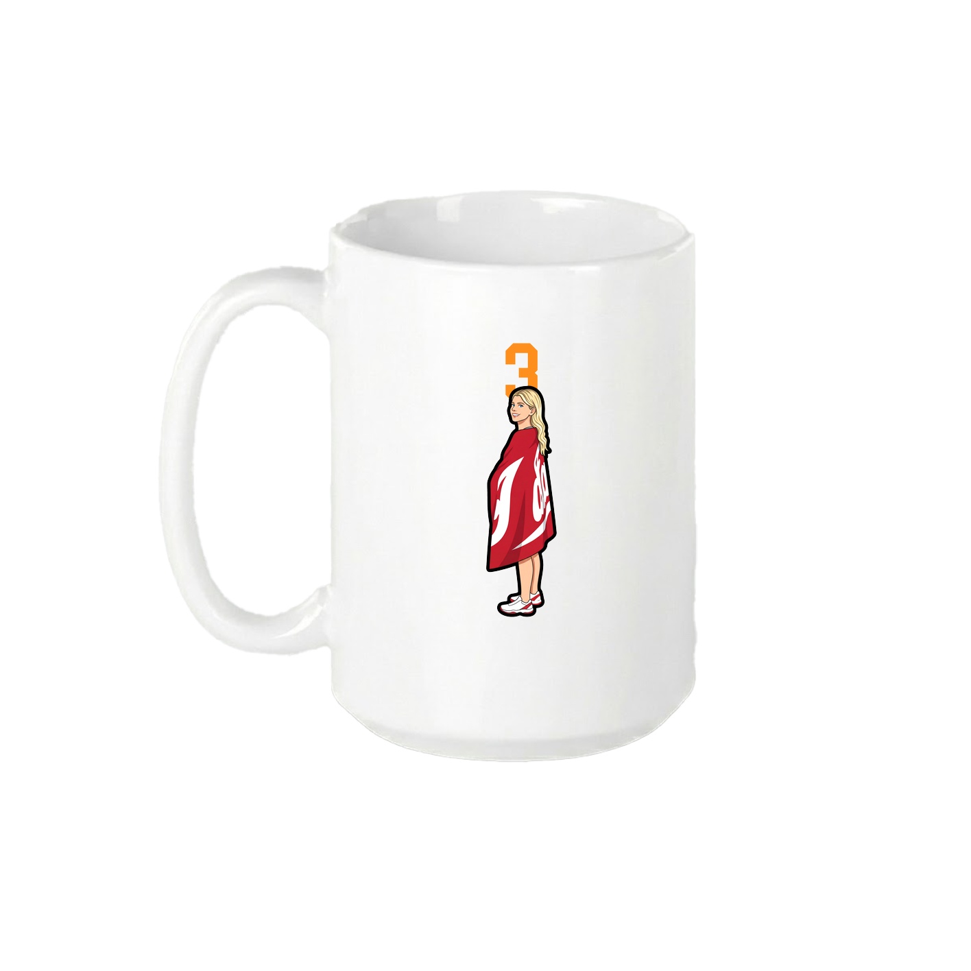 15oz Coffee Mug — Number Top in White