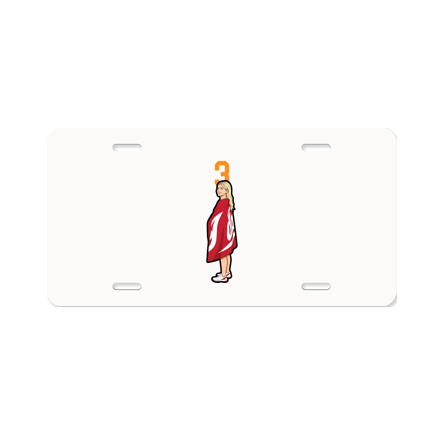 License Plate — Number Top in Classic