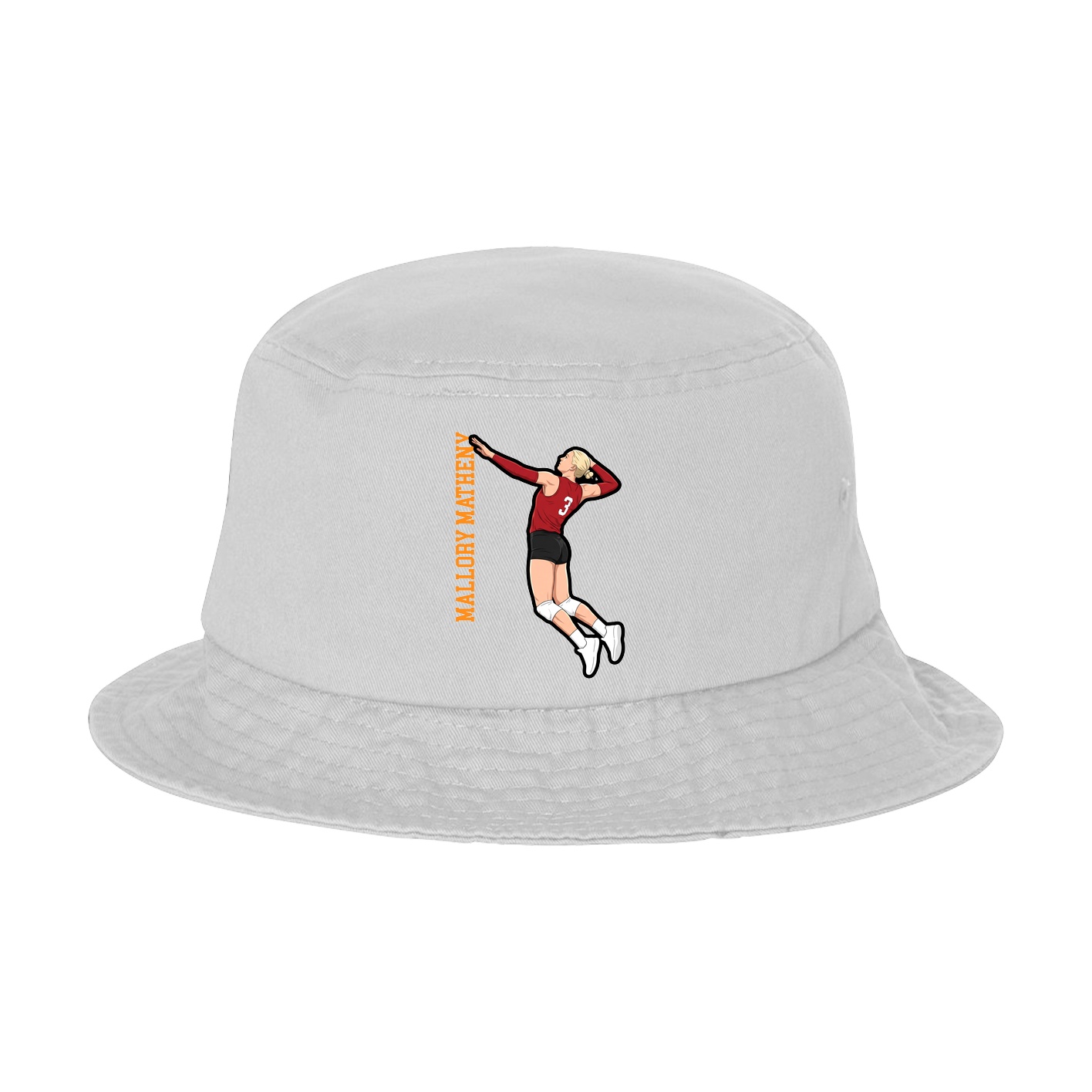 Bucket Cap — Name Vertical in White